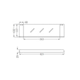 Bianca Metal Shower Shelf Chrome