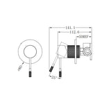Opal Shower Mixer 80mm Plate Graphite