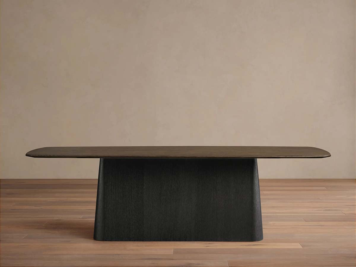 Saint Germain Oak Wood Top Dining Table with Toulouse Base