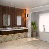18"× 30" Frameless LED Backlit Mirror Single-Touch Dimmer Switch & Defogger 45° Wall-Mounted