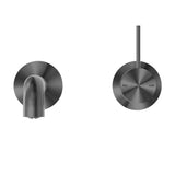 Mecca Wall Basin/Bath Mixer Separate Back Plate Handle Up 230mm Gun Metal