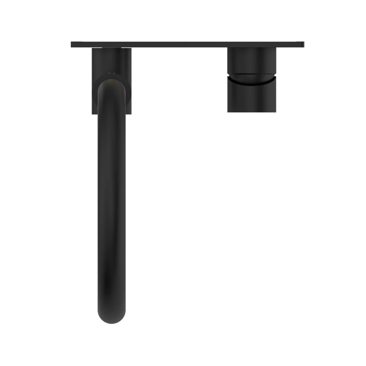 Mecca Wall Basin/Bath Mixer Swivel Spout Matte Black