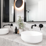 Dolce Wall Basin/Bath Mixer Separate Back Plate Matte Black