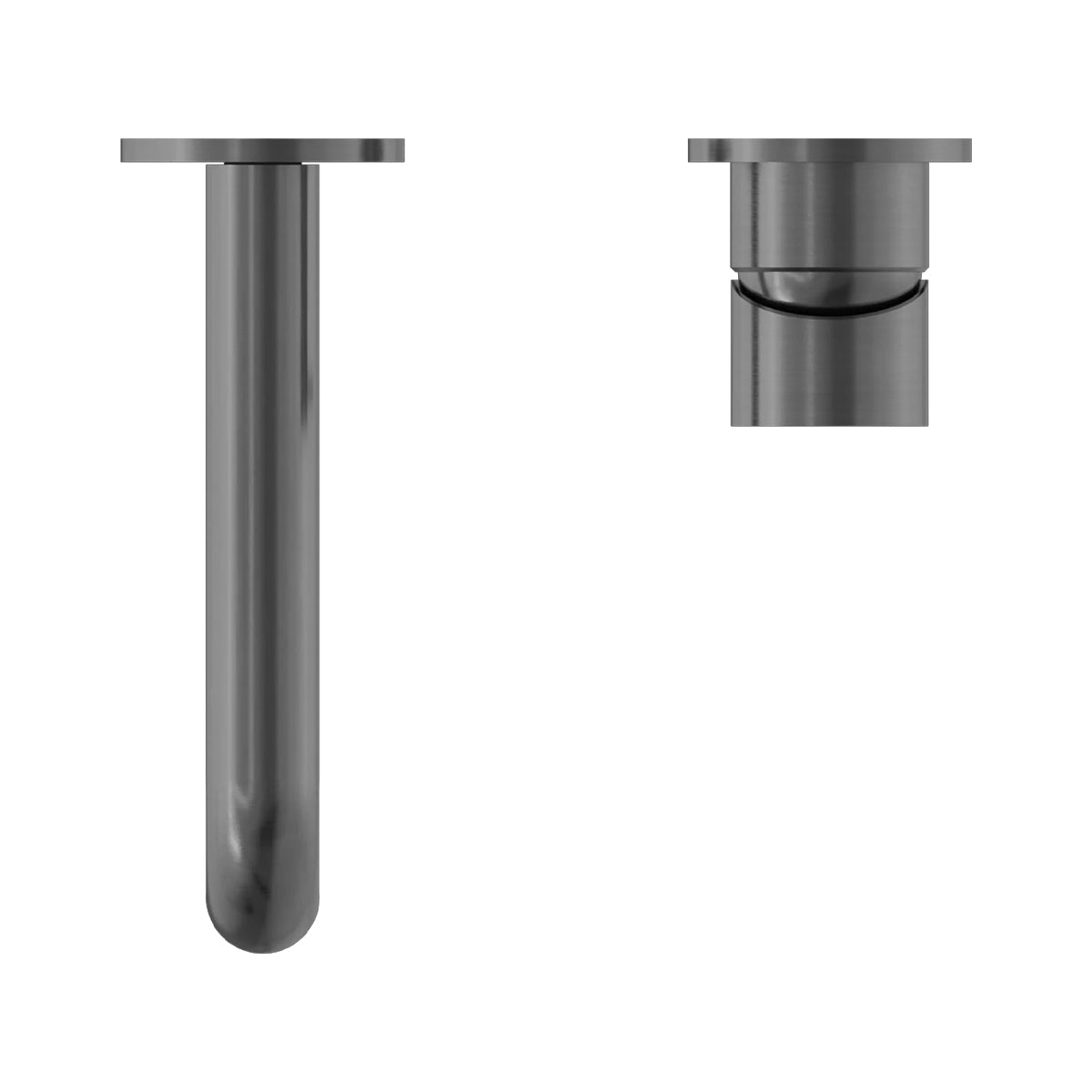 Mecca Wall Basin/Bath Mixer Separate Back Plate 185mm Gun Metal