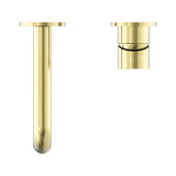 Mecca Wall Basin/Bath Mixer Separate Back Plate 185mm Brushed Gold