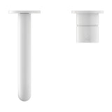 Mecca Wall Basin/Bath Mixer Separate Back Plate Handle Up 120mm Matte White