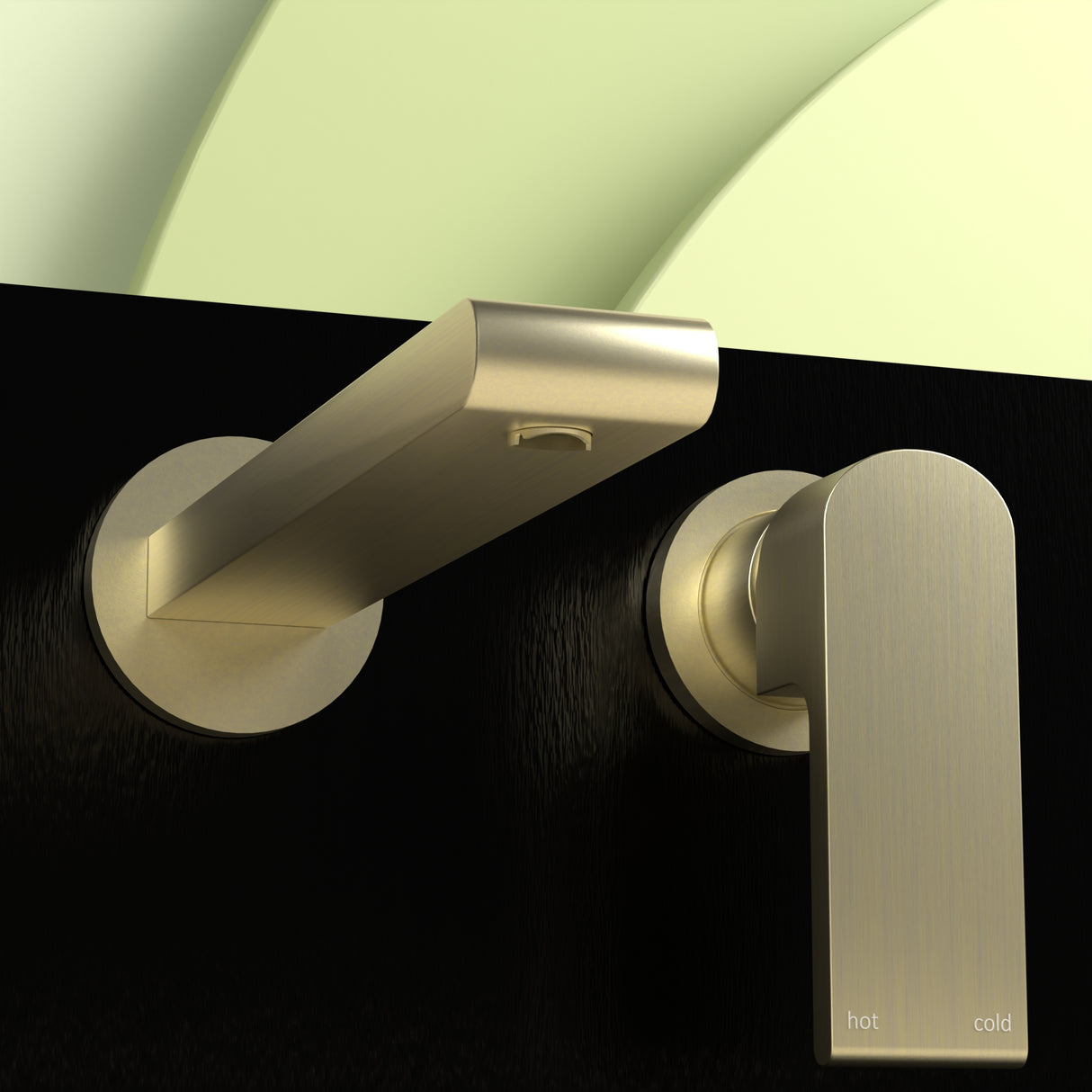Bianca Wall Basin/Bath Mixer Separate Back Plate 230mm Brushed Gold