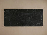 Caden Black Marquina Stone Top Dining Table American Walnut Wood Base