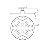 230mm Air Shower Head Matte Black