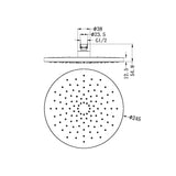250mm Abs Round Shower Head Chrome