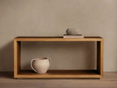 Mihaela Solid Wood Entrance Console Table Hand-Finished Hallway Entryway Table