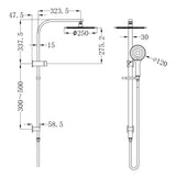 BIANCA TWIN SHOWER BRUSHED NICKEL