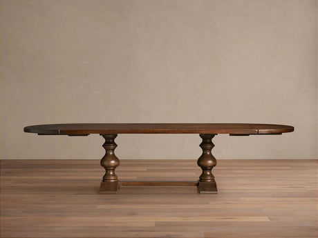 Tuscany Wood Extension Dining Table Oval Poplar Dining Table