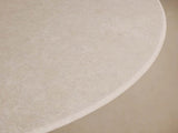 Saint Germain Carrara Marble Top Round Dining Table With Wood Rennes Base
