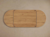 Sulina Wood Extension Dining Table Oak Drop-Leaf Design