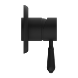 York Shower Mixer With Metal Lever Matte Black