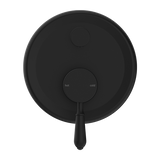 York Shower Mixer With Divertor With Metal Lever Matte Black