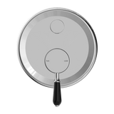 York Shower Mixer With Divertor With Black Porcelain Lever Chrome