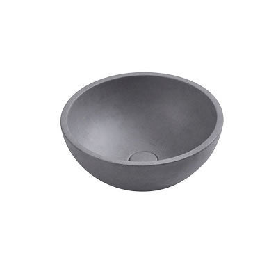 NAGA Trono Concrete Basin with Matching Pop-up Waste Bowl Shape French Grey