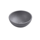NAGA Trono Concrete Basin with Matching Pop-up Waste Bowl Shape French Grey