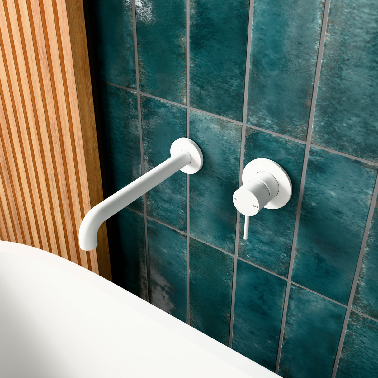 Mecca Shower Mixer 80mm Plate Matte White