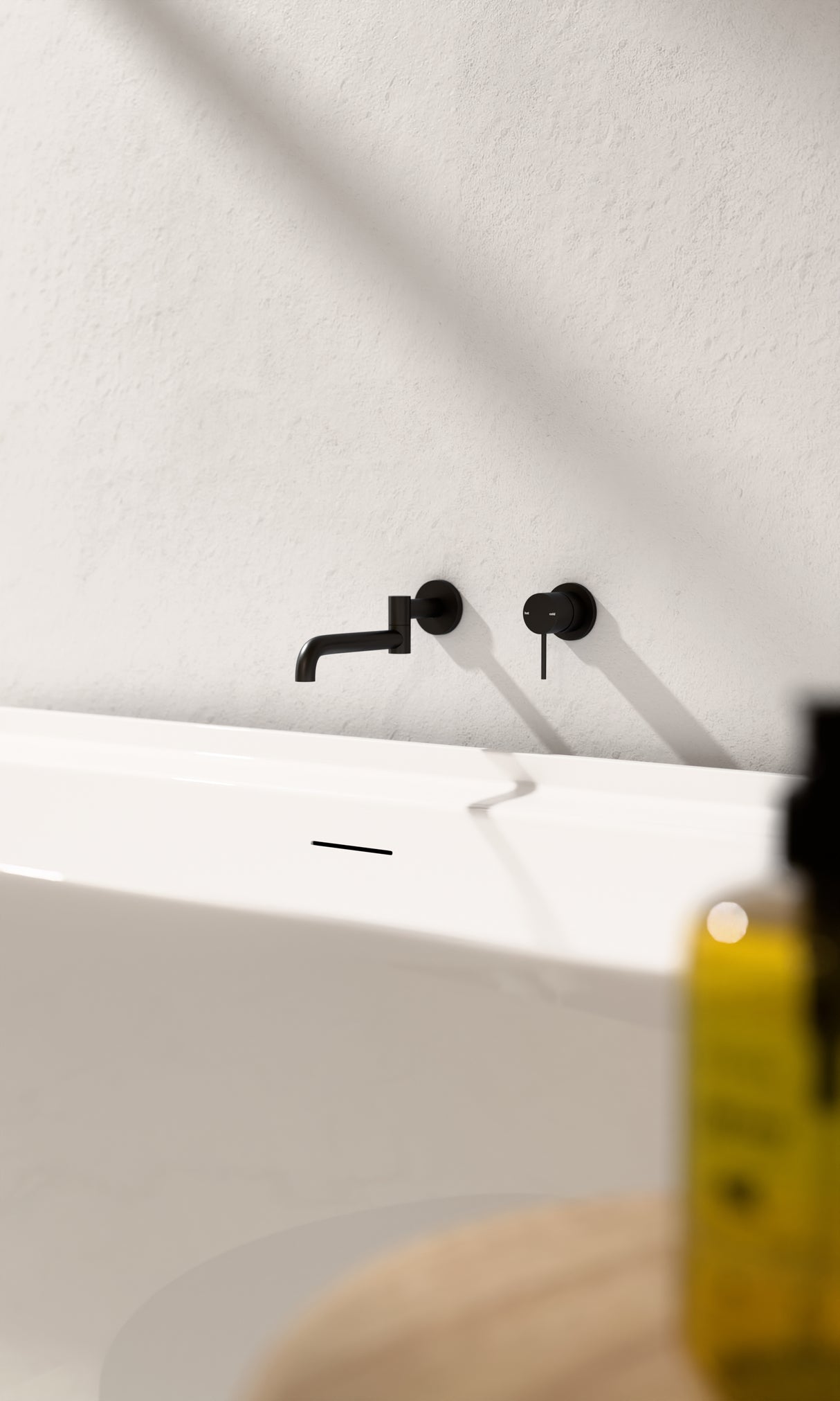 MECCA WALL MOUNTED SWIVEL BATH SPOUT ONLY 225MM MATTE BLACK