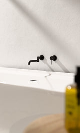 MECCA WALL MOUNTED SWIVEL BATH SPOUT ONLY 225MM MATTE BLACK