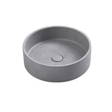 NAGA Perugia Concrete Basin with Matching Pop-up Waste Round Grey Mist