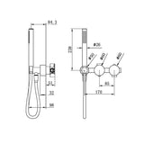 Kara Progressive Shower System Separate Plate Brushed Nickel