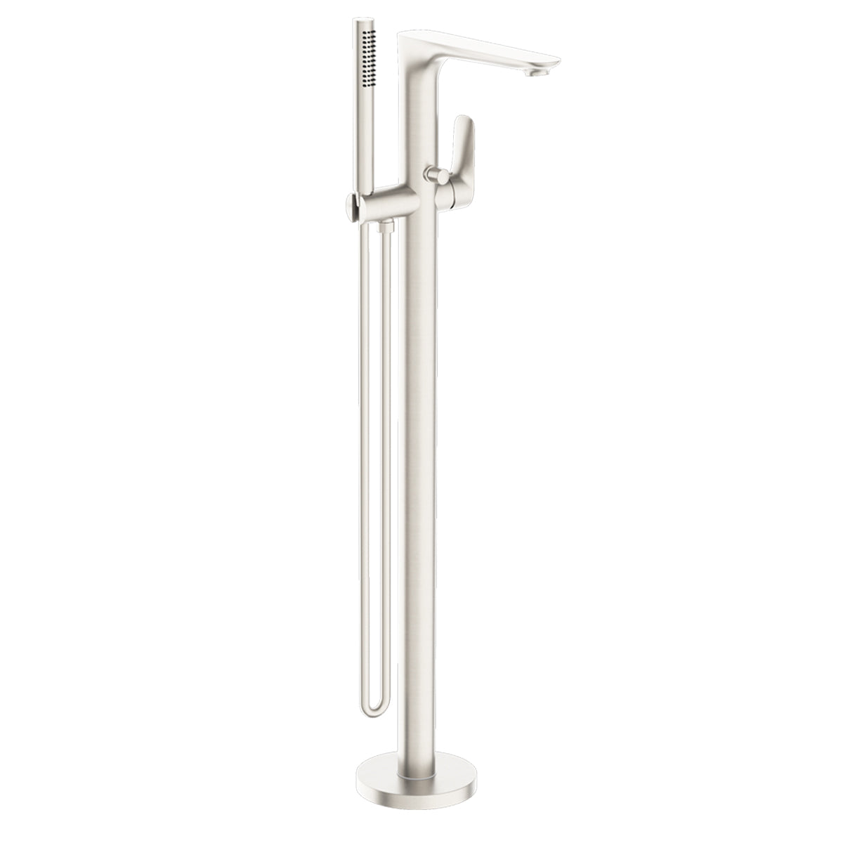 Bianca Freestanding Bath Mixer With Hand Shower Brushed Nickel