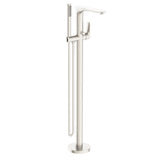 Bianca Freestanding Bath Mixer With Hand Shower Brushed Nickel