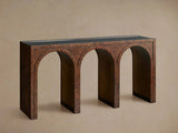 Hattie Wood Console Entryway Table Arch Design Hallway Entrance Table