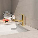 Crue Pull-Out Kitchen Mixer Brushed Brass