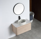 NAGA Perugia Concrete Basin with Matching Pop-up Waste Round Terrazzo