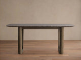 Saint Germain Marble Top Dining Table With Wood Rennes & metal Base