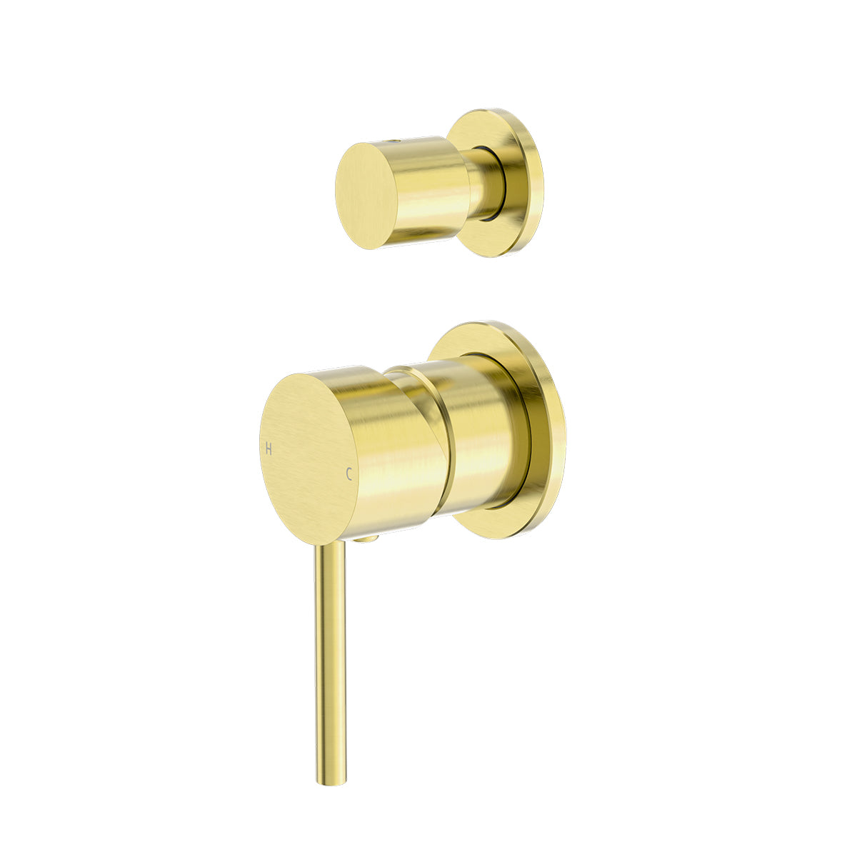 Dolce Shower Mixer With Divertor Separate Back Plate Brushed Gold
