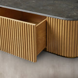 Finnley Storage Coffee Table Stone Top Sofa Center Tea Table With Drawer