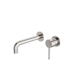 Dolce Wall Basin/Bath Mixer Separate Back Plate Brushed Nickel