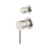Dolce Shower Mixer With Divertor Separate Plate Brushed Nickel
