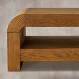 Pierre Mid-Century Modern Wood Coffee Table Sofa Center Tea Table in Oak Veneer
