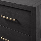 Bodhi Tall Nightstand Wood Night Side Cabinet Rustic Bedside Table Two-Drawer Chest