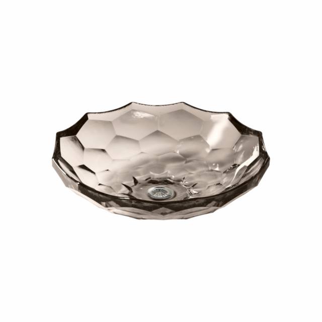 Faceted Glass Vessel Basin