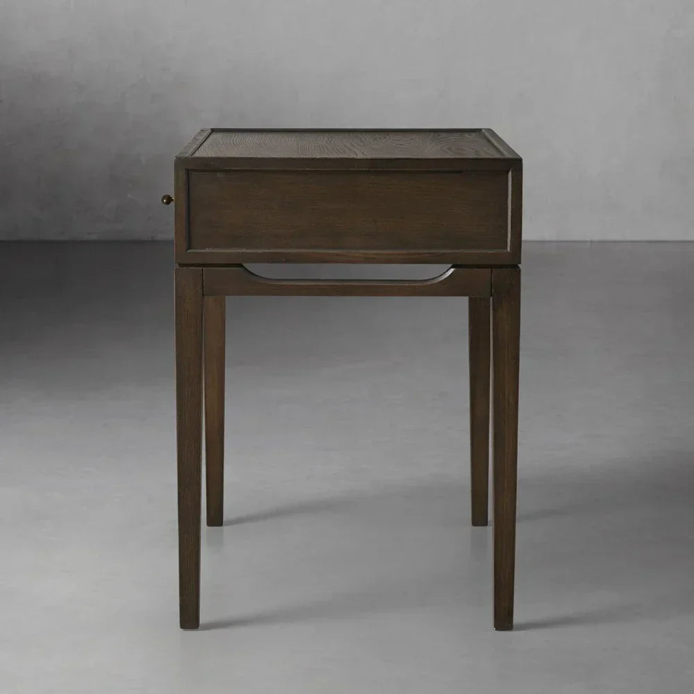 Brock Nightstand Mid-Century Modern Bedside Table Ash Night Side Storage Cabinet