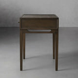 Brock Nightstand Mid-Century Modern Bedside Table Ash Night Side Storage Cabinet