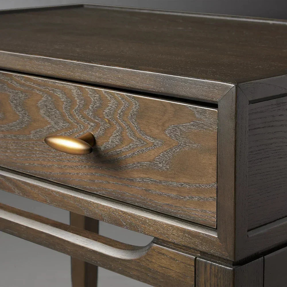 Brock Nightstand Mid-Century Modern Bedside Table Ash Night Side Storage Cabinet