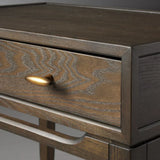Brock Nightstand Mid-Century Modern Bedside Table Ash Night Side Storage Cabinet
