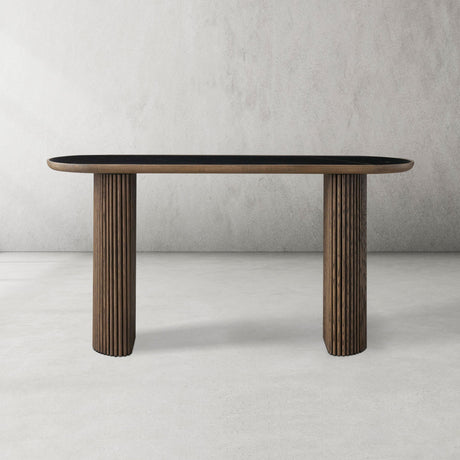 Aster Solid Oak Entryway Console Table Modern Hallway Entrance table
