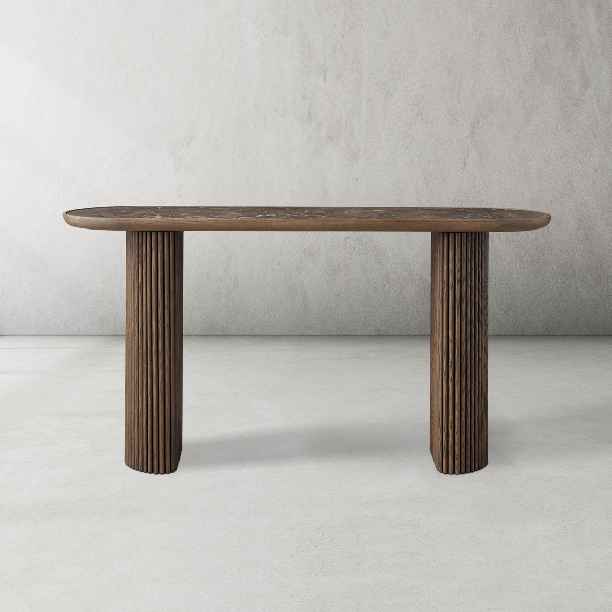 Aster Solid Oak Entryway Console Table Modern Hallway Entrance table