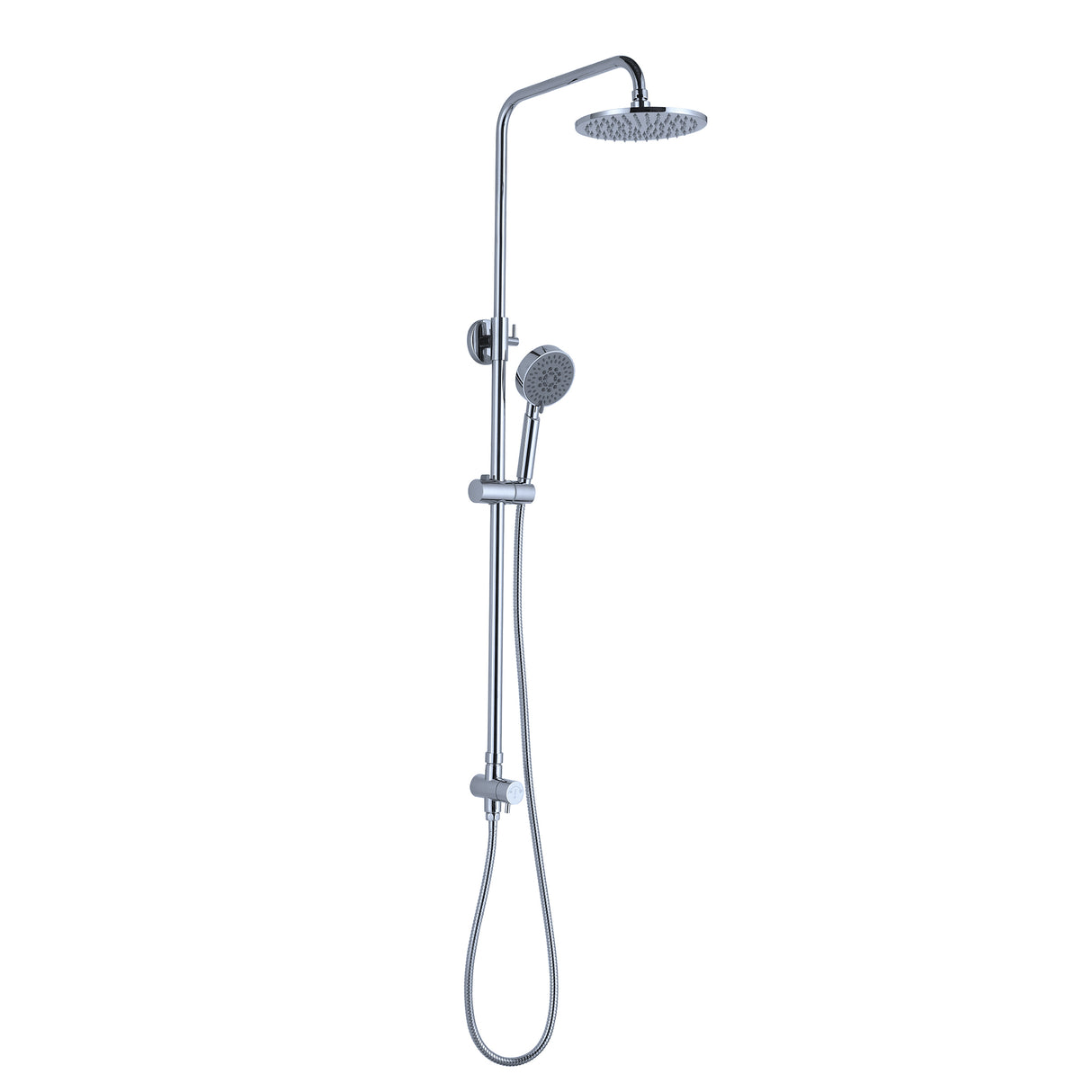 Dolce Round Twin Shower Bottom Inlet Chrome