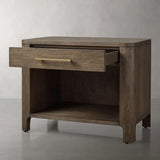 Calista Open Nightstand Night Side Table Wood Bedside Cabinet